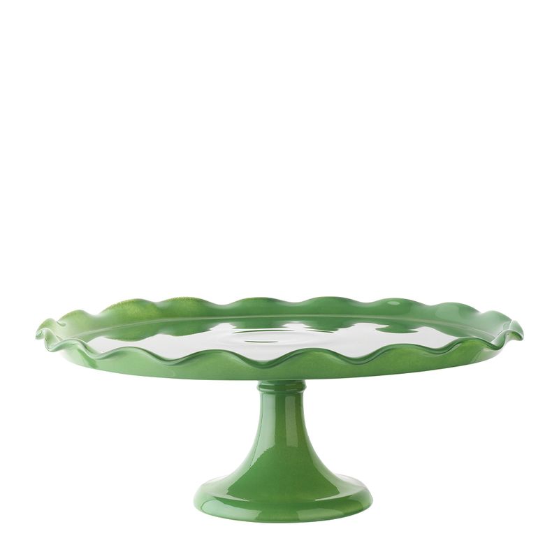 CAKE STAND MEADOW GREEN 33CM, RUFFLE