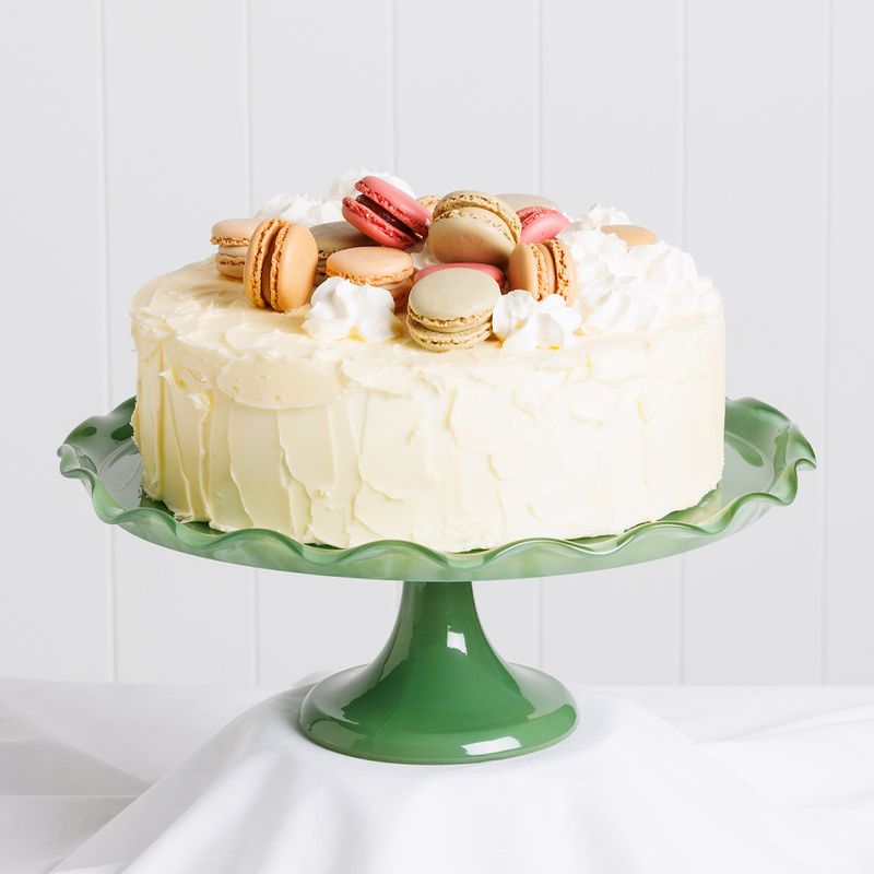 CAKE STAND MEADOW GREEN 33CM, RUFFLE