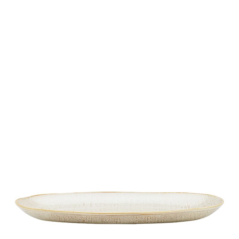 PLATTER SERVING OVAL BIRCH 30CM, LINEN