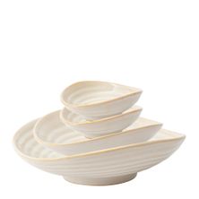 NESTING FOOTED TAPAS BOWL SET-4 WHITE, OTTAWA
