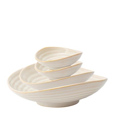 NESTING FOOTED TAPAS BOWL SET-4 WHITE, OTTAWA