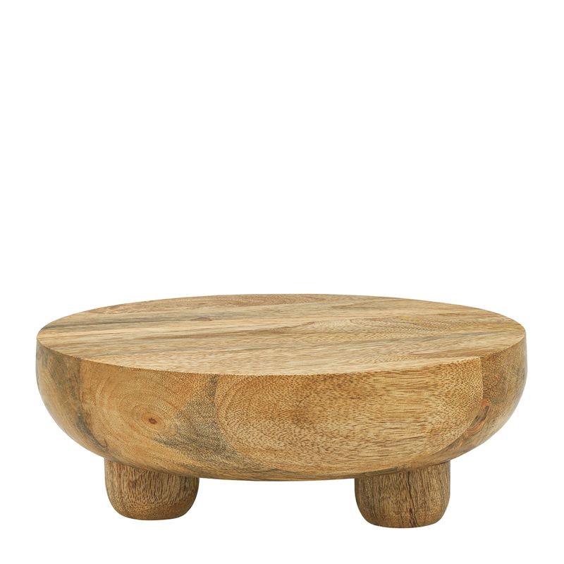 STAND ACACIA ROUND FOOTED 25X9CM, DRIFT