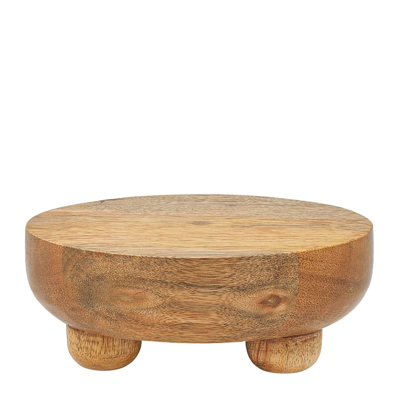 STAND ACACIA ROUND FOOTED 15X6CM, DRIFT