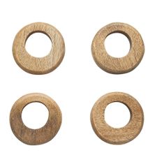 NAPKIN RINGS WOODEN SET-4 8CM, DRIFT