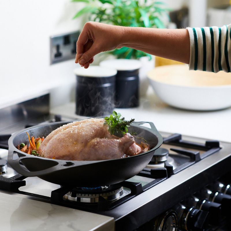 WOK DUAL HANDLE 30CM AUS-ION, SOLIDTEKNICS