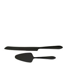 CAKE KNIFE & CAKE SERVER SET/2 BLK, SPLAYD