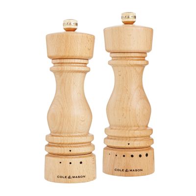 GRINDER SELECT SET NAT BEECH 18CM, C&M LONDON