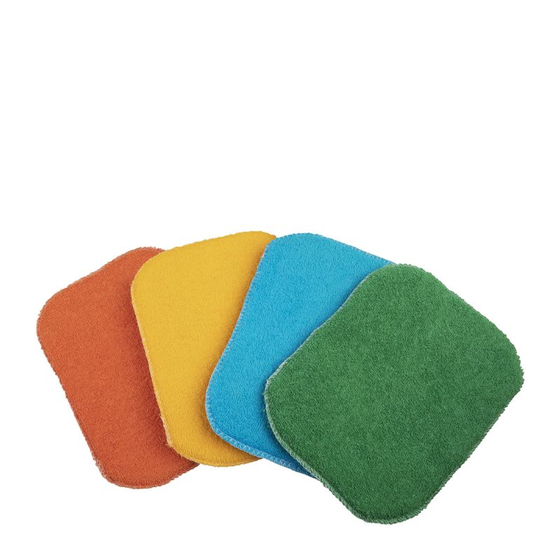 SCRUB SPONGE 4 ASST COLOURS 12X16.5CM, ECO SCRUBBER