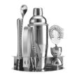 COCKTAIL SET W/STAND, 8 PCE S/S BARTENDER