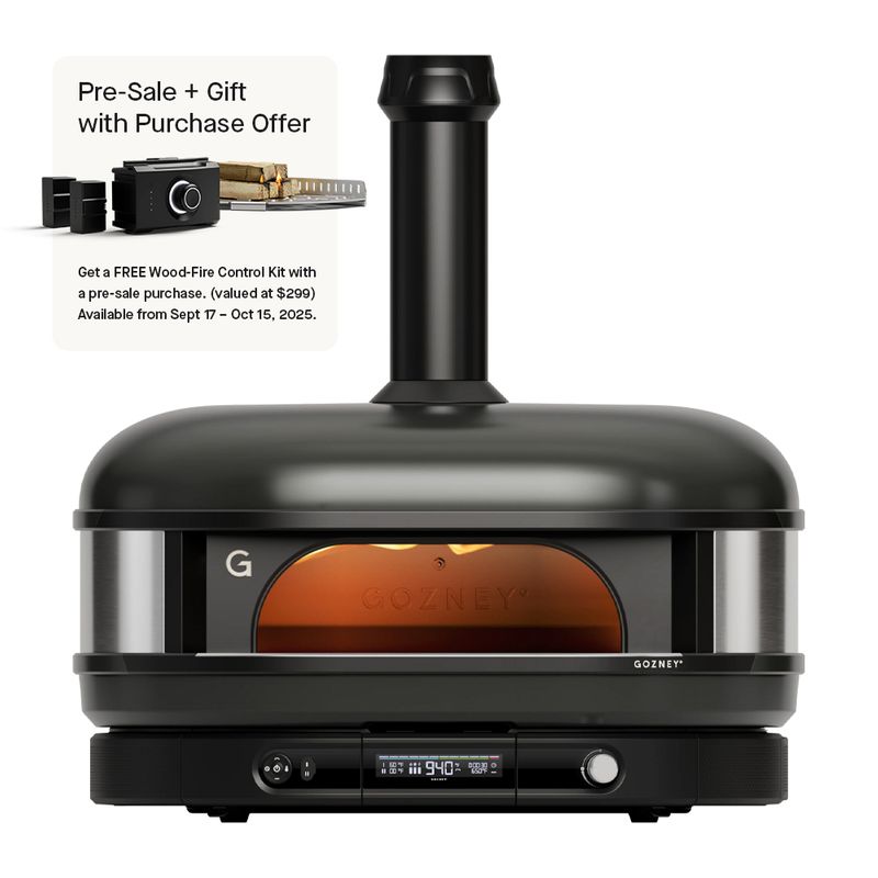 PIZZA OVEN DOME XL DUAL FUEL BLACK GOZNEY