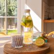 BOTTLE ROUND MILK GLASS W/WHITE LID, ARGON