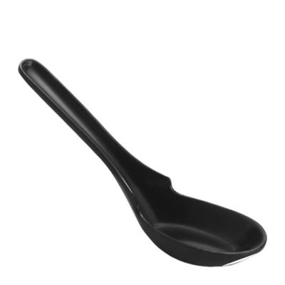 SPOON CHINESE BLK W/ NOTCH REST MELAMINE