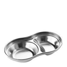 CONDIMENT DISH 2COMP S/S, KATACHIWARE