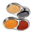 CONDIMENT DISH 2COMP S/S, KATACHIWARE