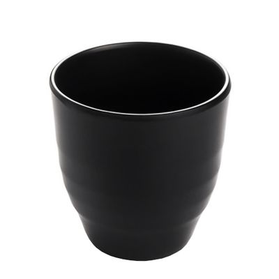 TEA CUP 70MM MATTE BLACK MELAMINE, KATACHIWARE