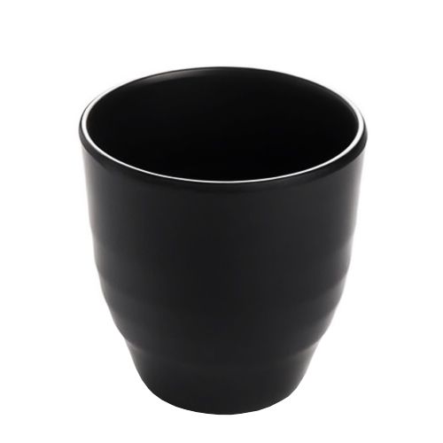 TEA CUP 70MM MATTE BLACK MELAMINE, KATACHIWARE