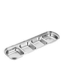 CONDIMENT DISH 4COMP S/S, KATACHIWARE