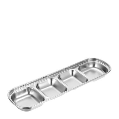 CONDIMENT DISH 4COMP S/S, KATACHIWARE