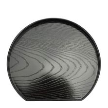 HALF MOON SUSHI PLATE BLACK 140X130MM