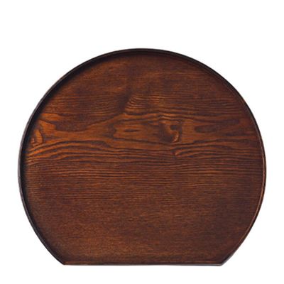 TRAY SERVING WOODEN HALF MOON 280MM