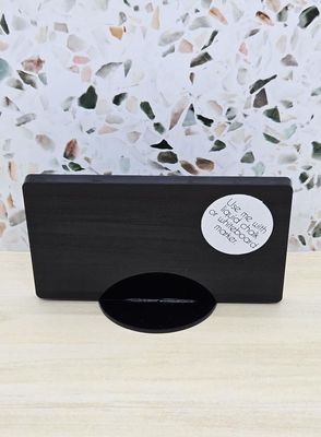 CABINET SIGN BLANK BLACK RECT 100X55MM