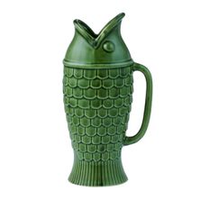 JUG FISH GREEN 26CM, FIN