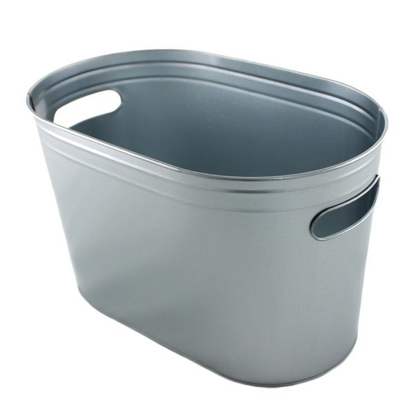 ICE BUCKET GALVANISED W/HANDLES 6L