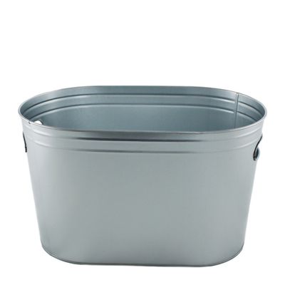 ICE BUCKET GALVANISED W/HANDLES 6L