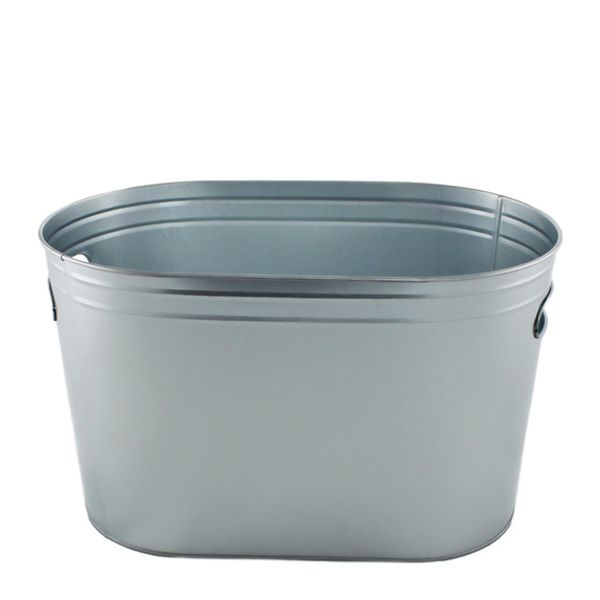 ICE BUCKET GALVANISED W/HANDLES 6L