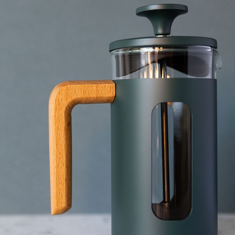 PLUNGER 3CUP GREEN/WOOD LA CAFETIERE PISA
