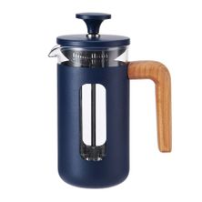 PLUNGER 3CUP NAVY/WOOD LA CAFETIERE PISA