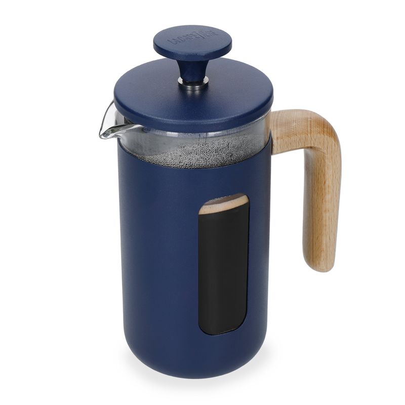 PLUNGER 3CUP NAVY/WOOD LA CAFETIERE PISA