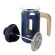 PLUNGER 3CUP NAVY/WOOD LA CAFETIERE PISA