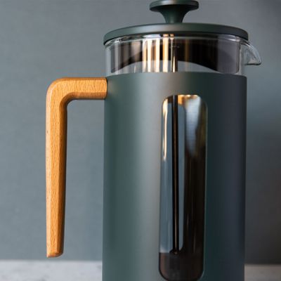 PLUNGER 8CUP GREEN/WOOD LA CAFETIERE PISA