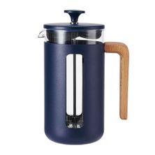 PLUNGER 8CUP NAVY/WOOD LA CAFETIERE PISA