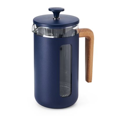 PLUNGER 8CUP NAVY/WOOD LA CAFETIERE PISA