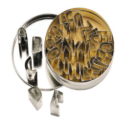 ALPHABET SHAPED COOKIE CUTTERS, MASTERCRAFT