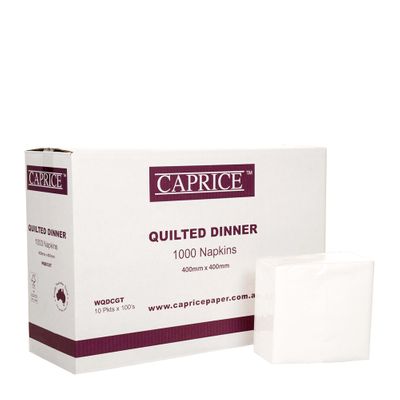 DINNER NAPKIN WHITE GT QUILTED, 10CTN