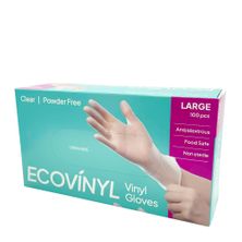 GLOVE ECO VINYL P/F LARGE, 100PCES