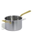 SAUCEPAN W LID 4LTR STAINLESS CLAD BRASS HANDLE MADE IN