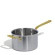 SAUCEPAN W LID 4LTR STAINLESS CLAD BRASS HANDLE MADE IN