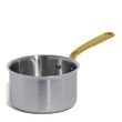 SAUCEPAN W LID 2LTR STAINLESS CLAD BRASS HANDLE MADE IN