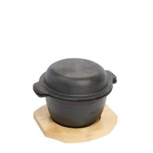 GARLIC POT WITH WOOD TRAY 120CM,  KHAST