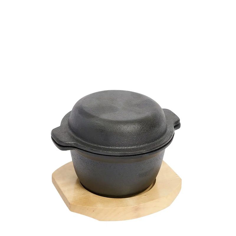 GARLIC POT WITH WOOD TRAY 120CM,  KHAST