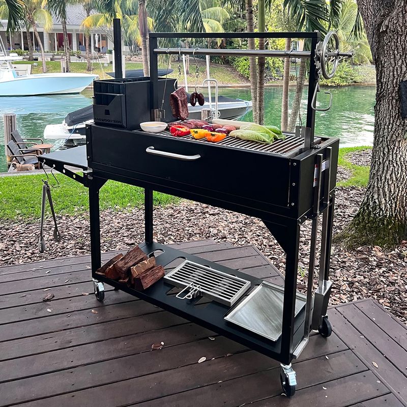 BBQ WOOD FIRE & CHARCOAL BLACK IRON, TAGWOOD