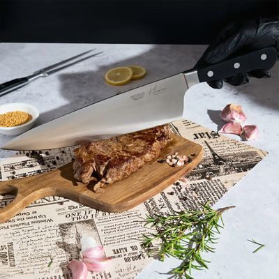 COOKS KNIFE WIDE BLADE 25CM, MASTER-CUT KHARVE