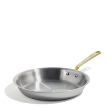 FRYPAN 12IN/30CM STAINLESS CLAD BRASS HANDLE MADE IN