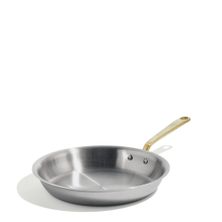 FRYPAN 10IN/25CM STAINLESS CLAD BRASS HANDLE MADE IN