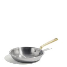 FRYPAN 8IN/20CM STAINLESS CLAD BRASS HANDLE MADE IN