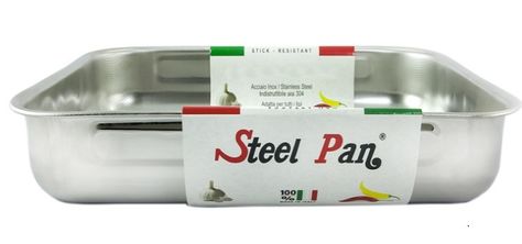 BAKING DISH HIGH 40X28CM RECTANGLE, STEEL PAN